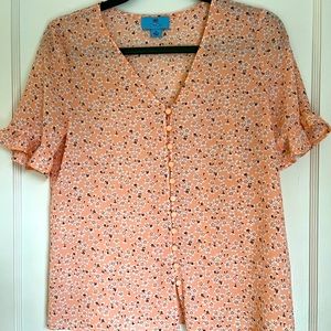 Cele ruffled sleeve top